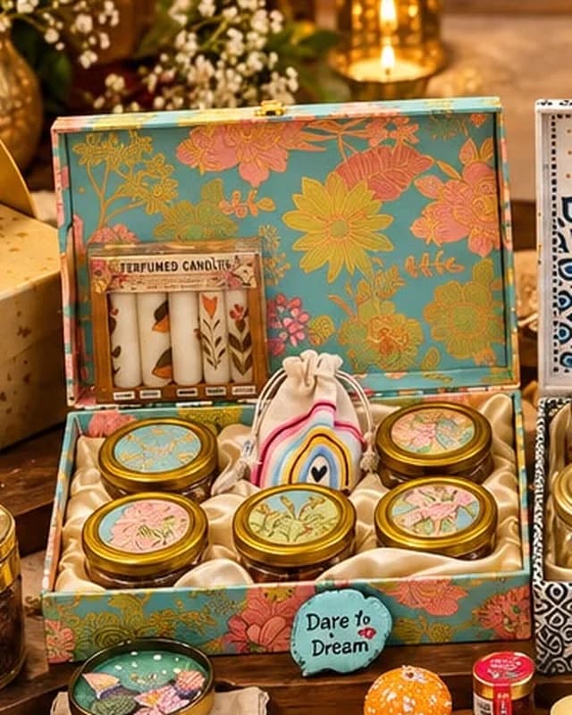 Festive Floral Tin Box